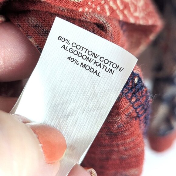 Lucky Brand Long Sleeve Bohemian Style Top - Small - Picture 5 of 6